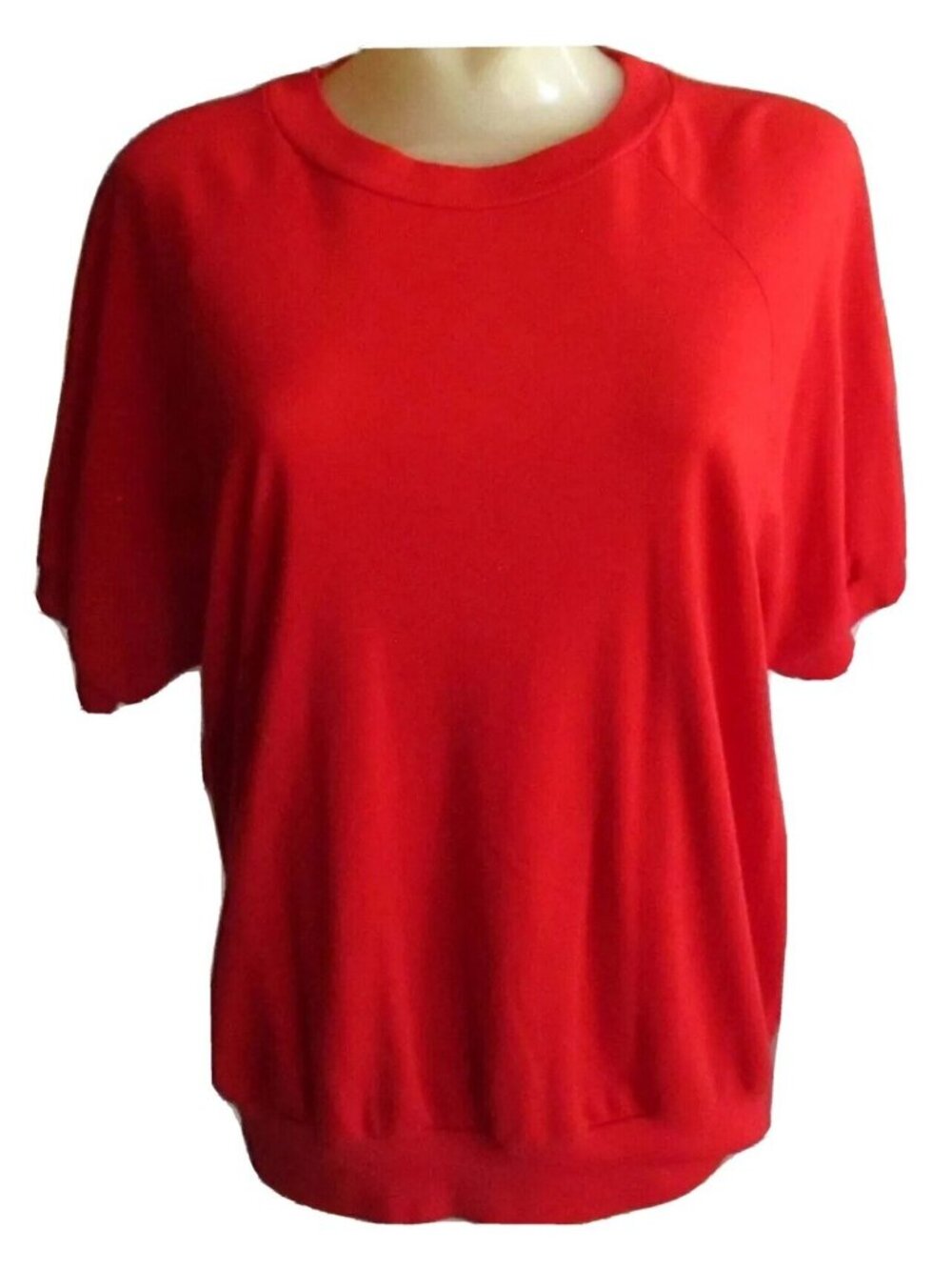 Vintage Women's 1990s Gitano Preppy T-shirt Top XL 44 Hot Red
